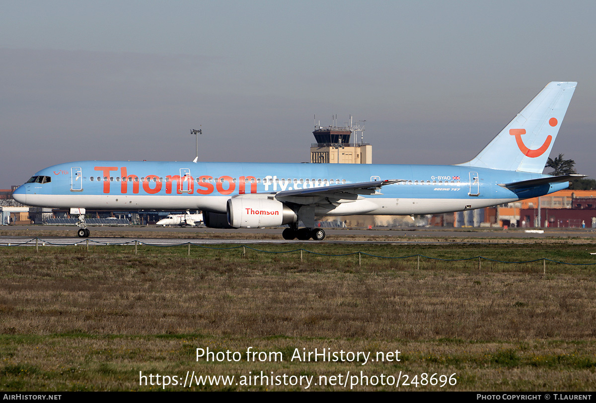 Aircraft Photo of G-BYAO | Boeing 757-204 | Thomsonfly | AirHistory.net #248696