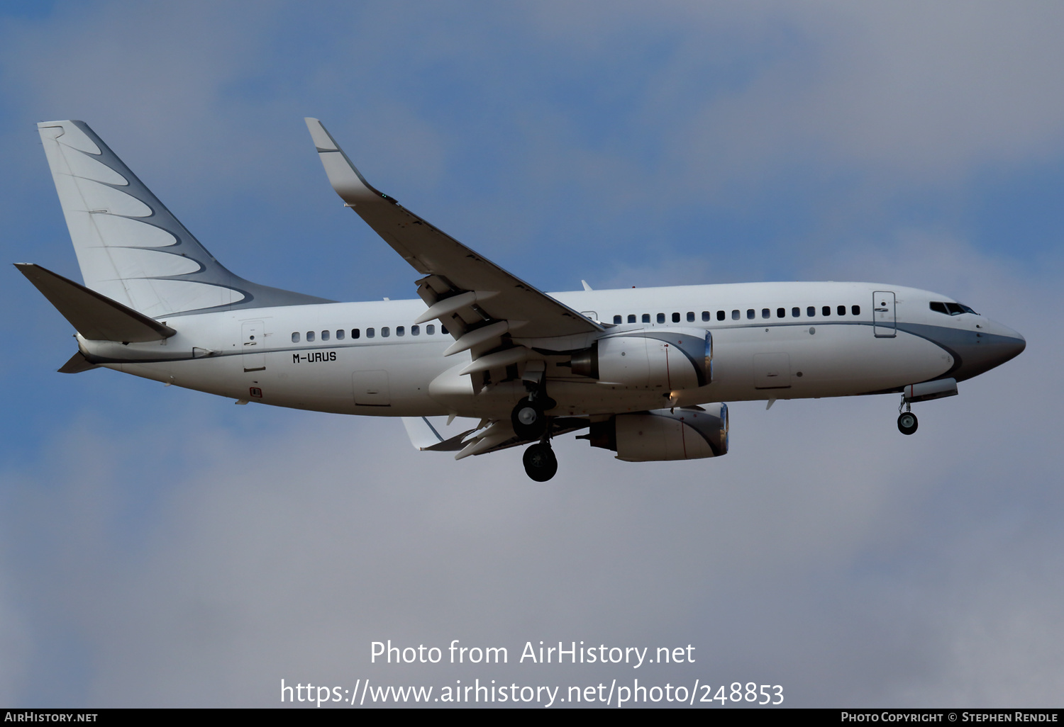 Aircraft Photo of M-URUS | Boeing 737-7GC BBJ | AirHistory.net #248853