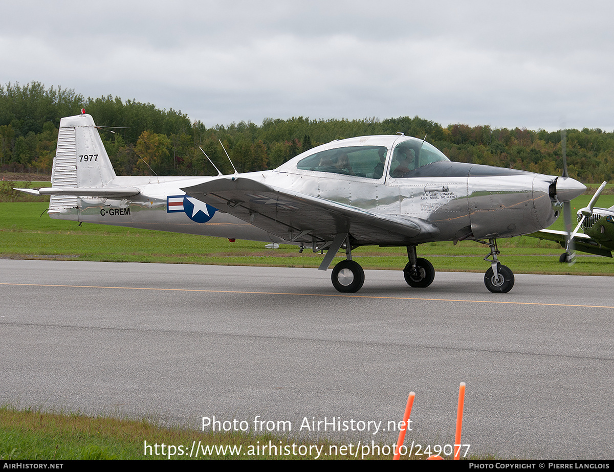 Aircraft Photo of C-GREM / 7977 | North American L-17A Navion (NA-154) | USA - Air Force | AirHistory.net #249077