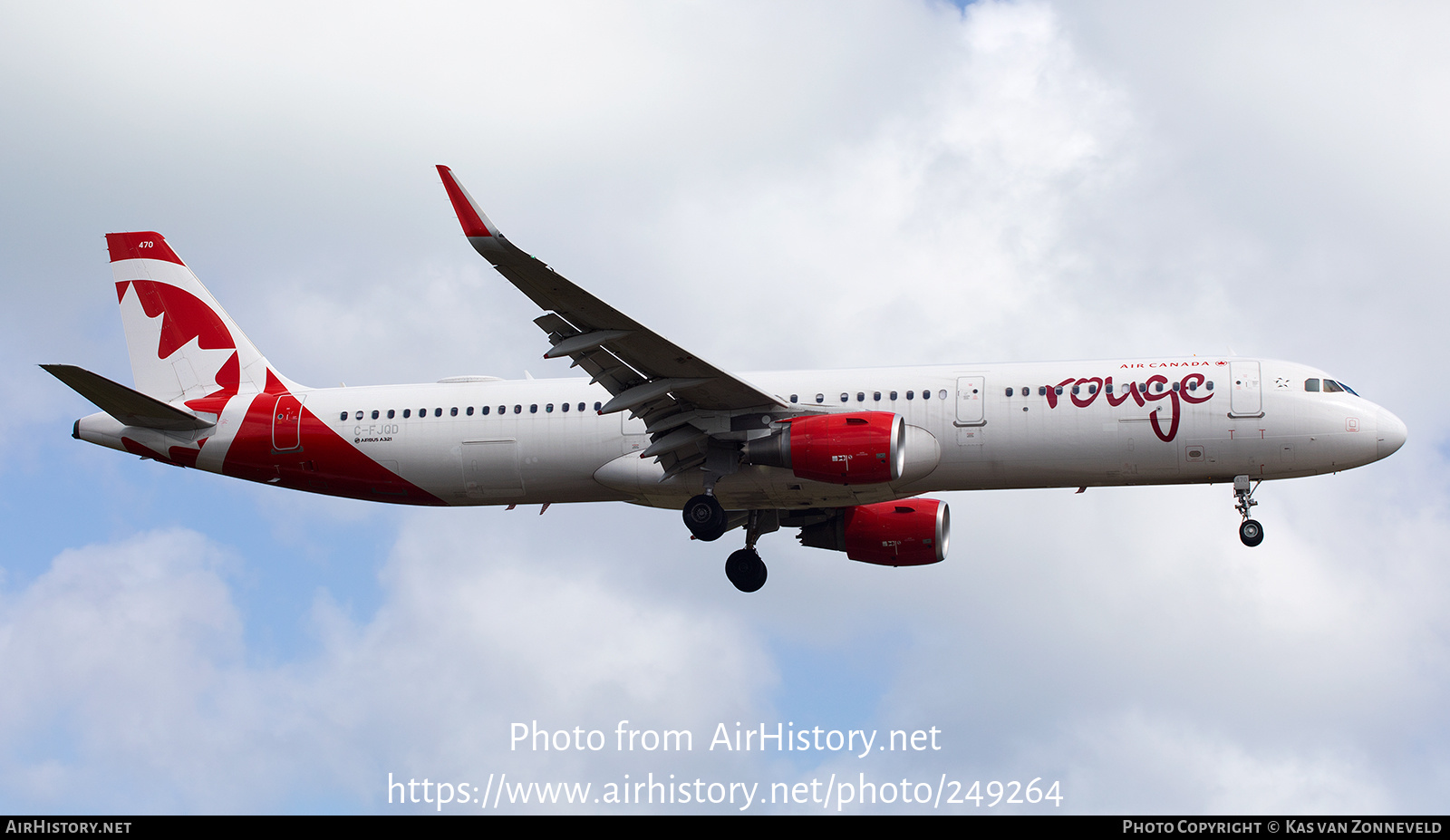 Aircraft Photo of C-FJQD | Airbus A321-211 | Air Canada Rouge | AirHistory.net #249264