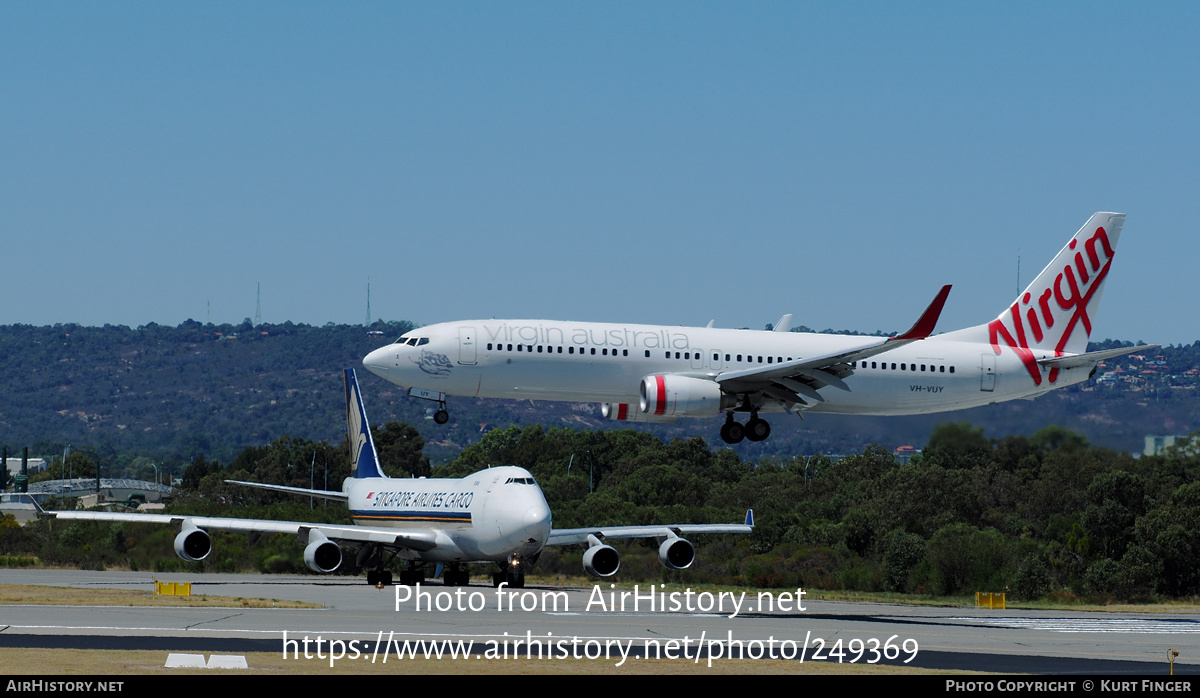 Aircraft Photo of VH-VUY | Boeing 737-8KG | Virgin Australia Airlines | AirHistory.net #249369