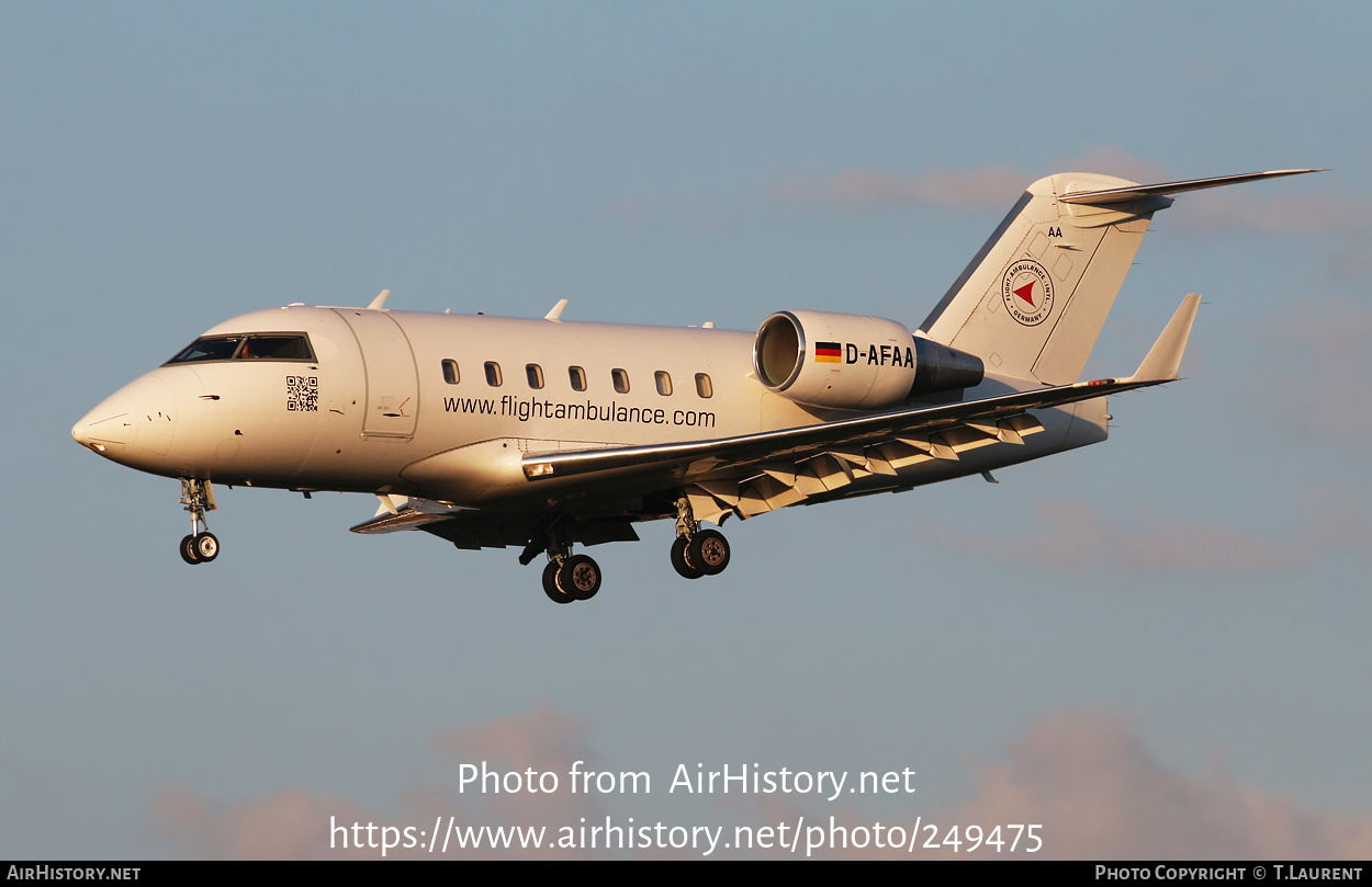 Aircraft Photo of D-AFAA | Bombardier Challenger 604 (CL-600-2B16) | FAI - Flight Ambulance International | AirHistory.net #249475