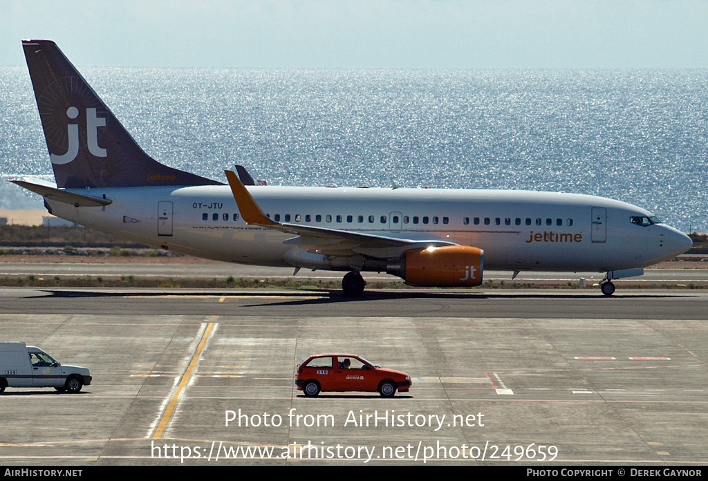 Aircraft Photo of OY-JTU | Boeing 737-7L9 | Jettime | AirHistory.net #249659