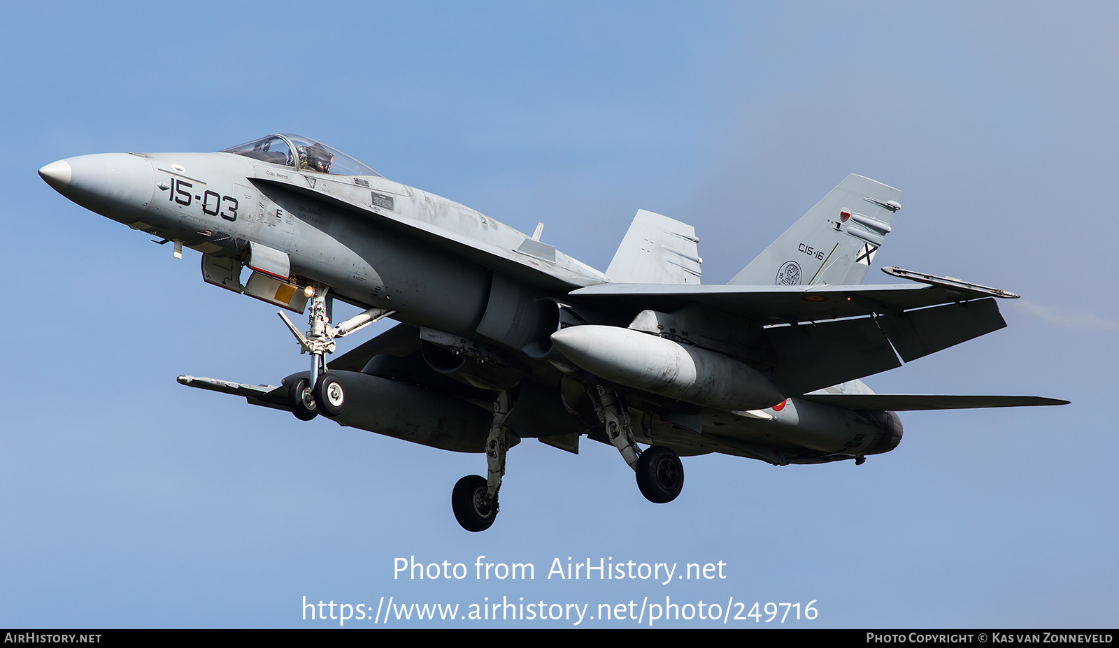 Aircraft Photo of C15-16 | McDonnell Douglas EF-18M Hornet | Spain - Air Force | AirHistory.net #249716