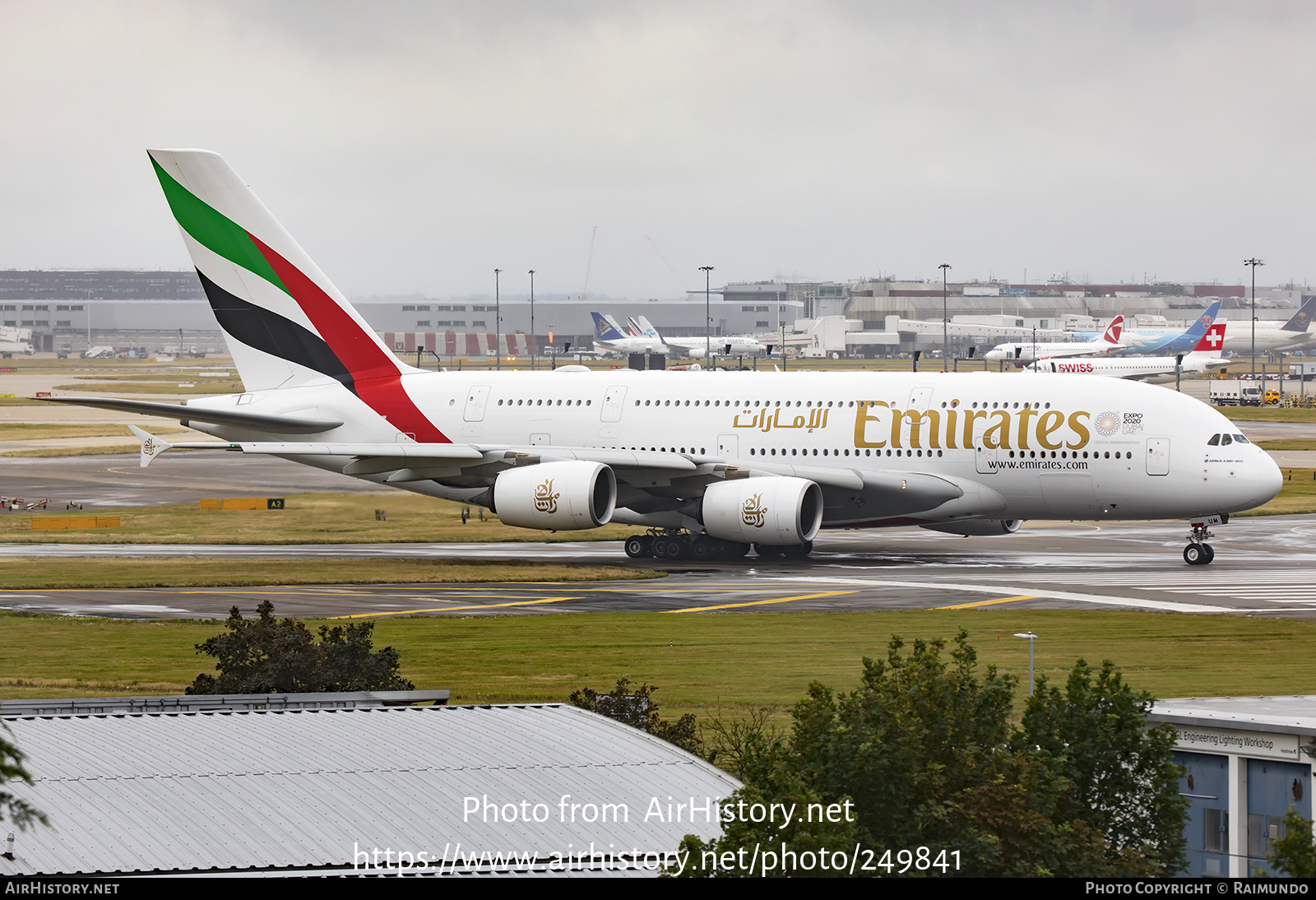 Aircraft Photo of A6-EUM | Airbus A380-861 | Emirates | AirHistory.net #249841