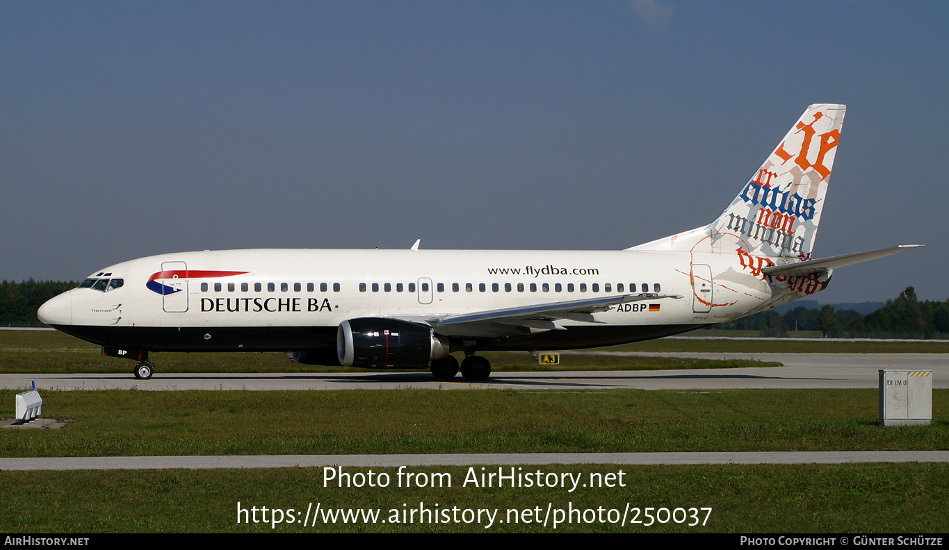 Aircraft Photo of D-ADBP | Boeing 737-36Q | Deutsche BA | AirHistory.net #250037