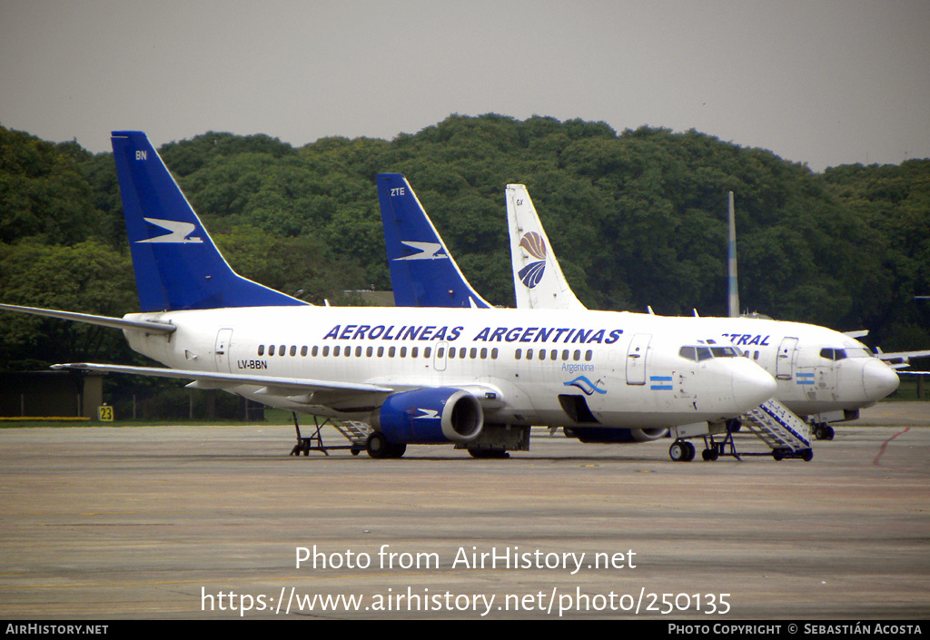 Aircraft Photo of LV-BBN | Boeing 737-5H6 | Aerolíneas Argentinas | AirHistory.net #250135