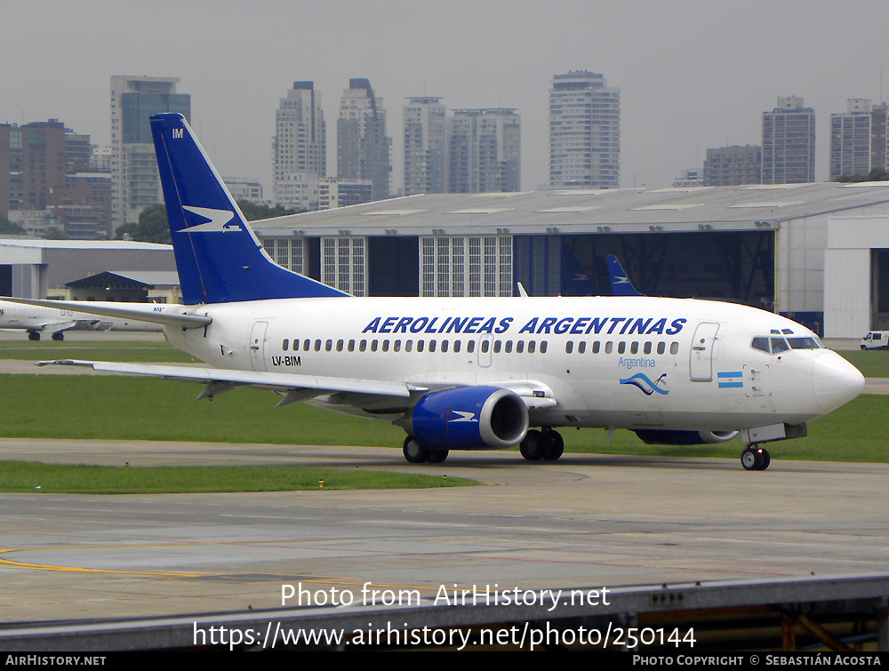 Aircraft Photo of LV-BIM | Boeing 737-53A | Aerolíneas Argentinas | AirHistory.net #250144