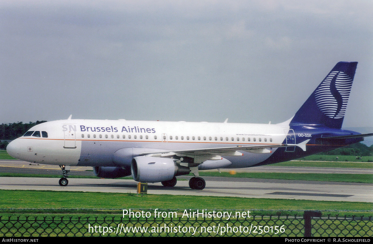 Aircraft Photo of OO-SSK | Airbus A319-112 | SN Brussels Airlines | AirHistory.net #250156