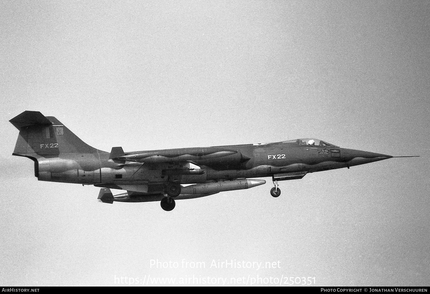 Aircraft Photo of FX22 | Lockheed F-104G Starfighter | Belgium - Air Force | AirHistory.net #250351