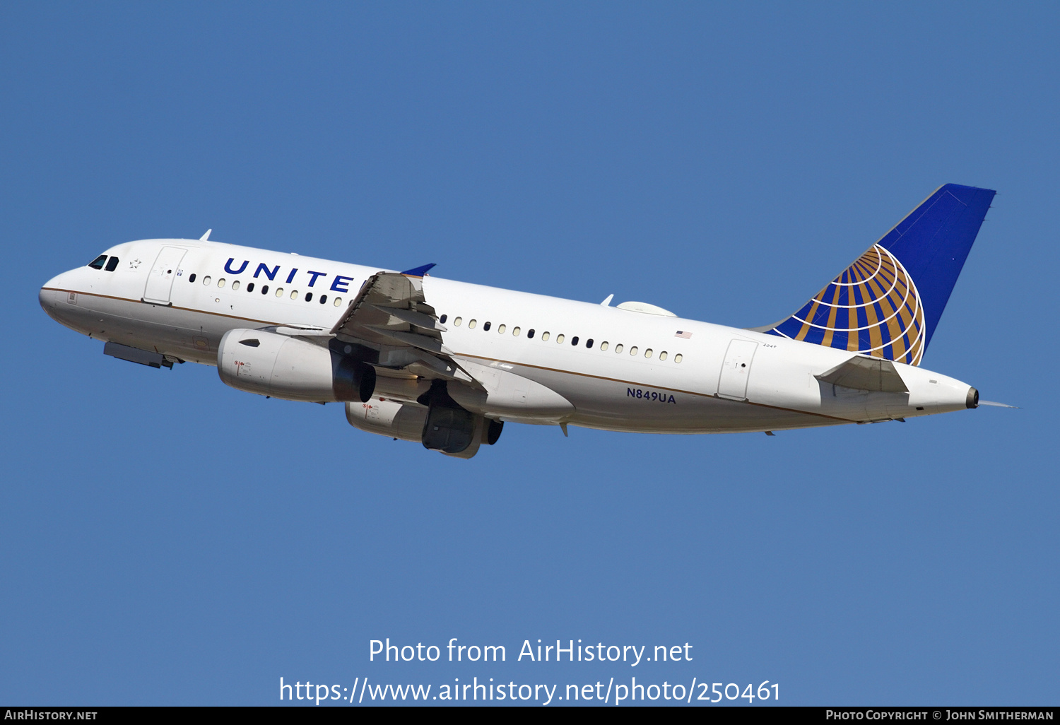 Aircraft Photo of N849UA | Airbus A319-131 | United Airlines | AirHistory.net #250461