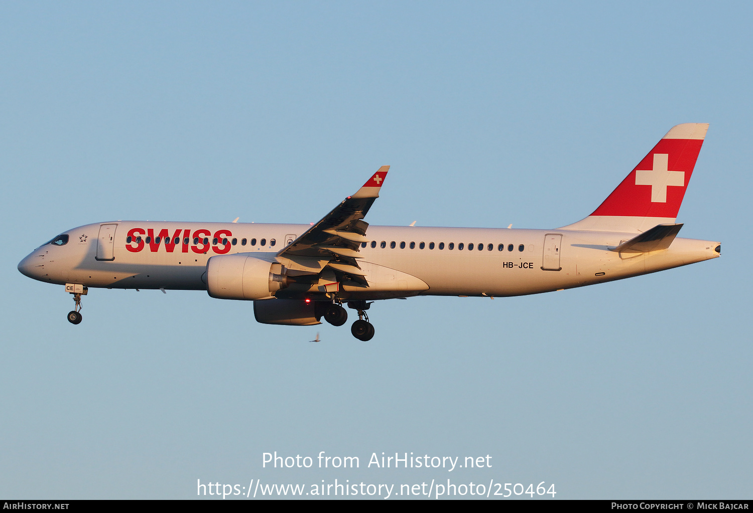 Aircraft Photo of HB-JCE | Bombardier CSeries CS300 (BD-500-1A11) | Swiss International Air Lines | AirHistory.net #250464