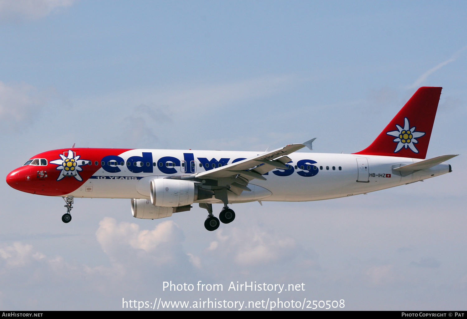 Aircraft Photo of HB-IHZ | Airbus A320-214 | Edelweiss Air | AirHistory.net #250508