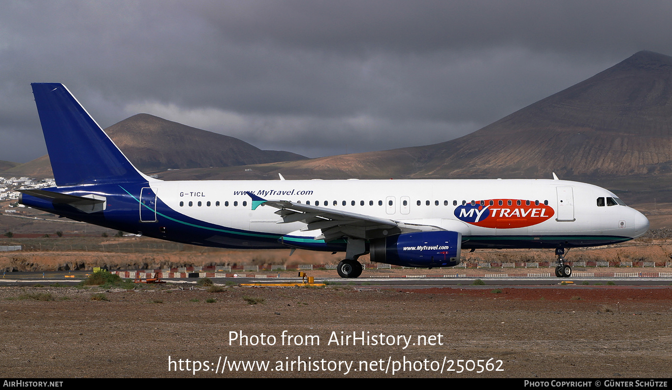 Aircraft Photo of G-TICL | Airbus A320-231 | MyTravel Airways | AirHistory.net #250562