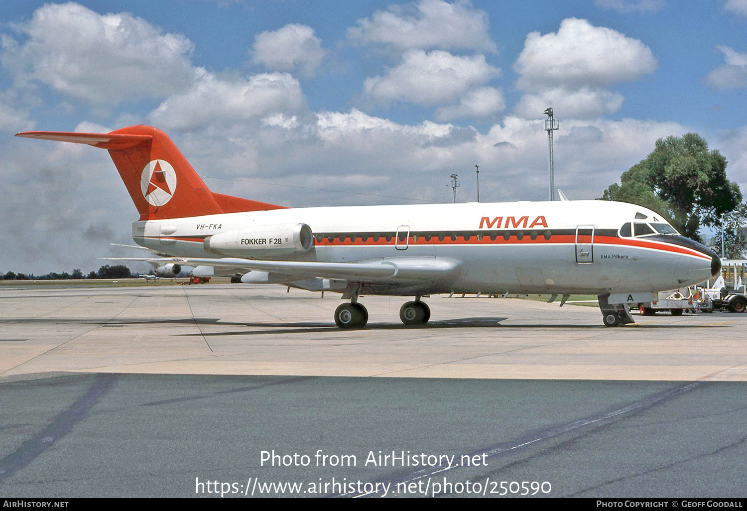 Aircraft Photo of VH-FKA | Fokker F28-1000 Fellowship | MacRobertson Miller Airlines - MMA | AirHistory.net #250590