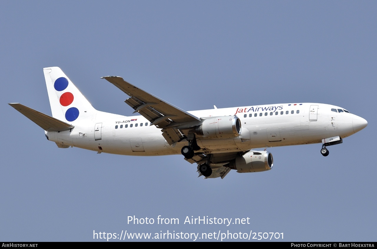 Aircraft Photo of YU-AON | Boeing 737-3Q4 | Jat Airways | AirHistory.net #250701