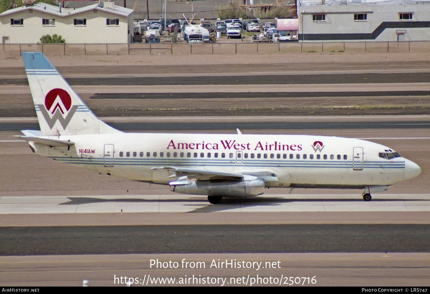 Aircraft Photo of N141AW | Boeing 737-2M8/Adv | America West Airlines | AirHistory.net #250716