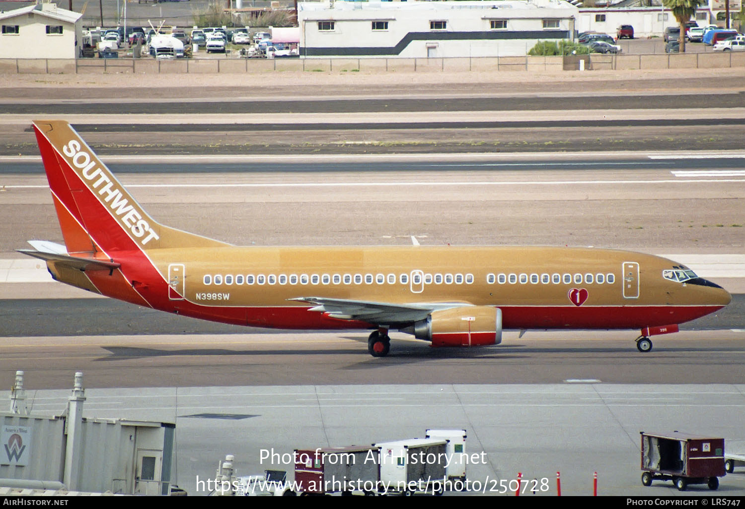 Aircraft Photo of N398SW | Boeing 737-3H4 | Southwest Airlines | AirHistory.net #250728