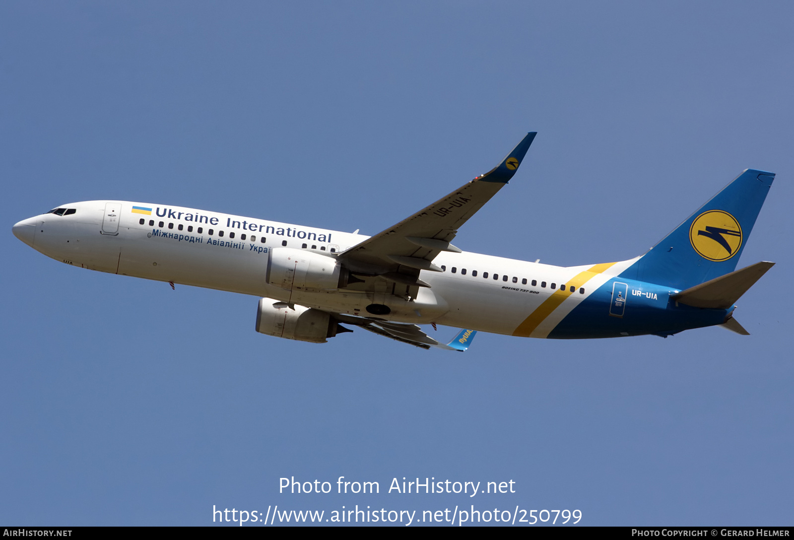 Aircraft Photo of UR-UIA | Boeing 737-800 | Ukraine International Airlines | AirHistory.net #250799