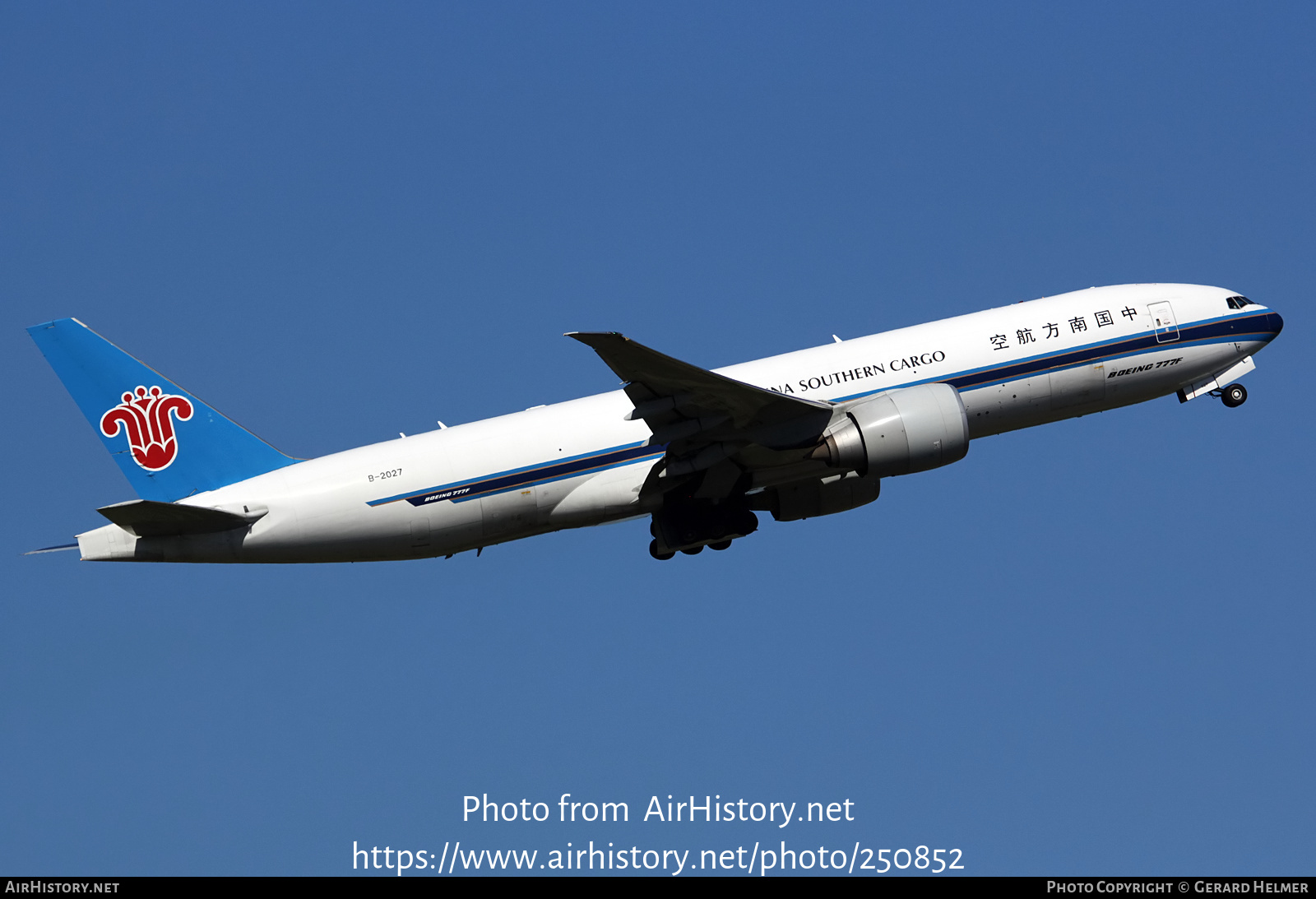 Aircraft Photo of B-2027 | Boeing 777-F1B | China Southern Airlines Cargo | AirHistory.net #250852