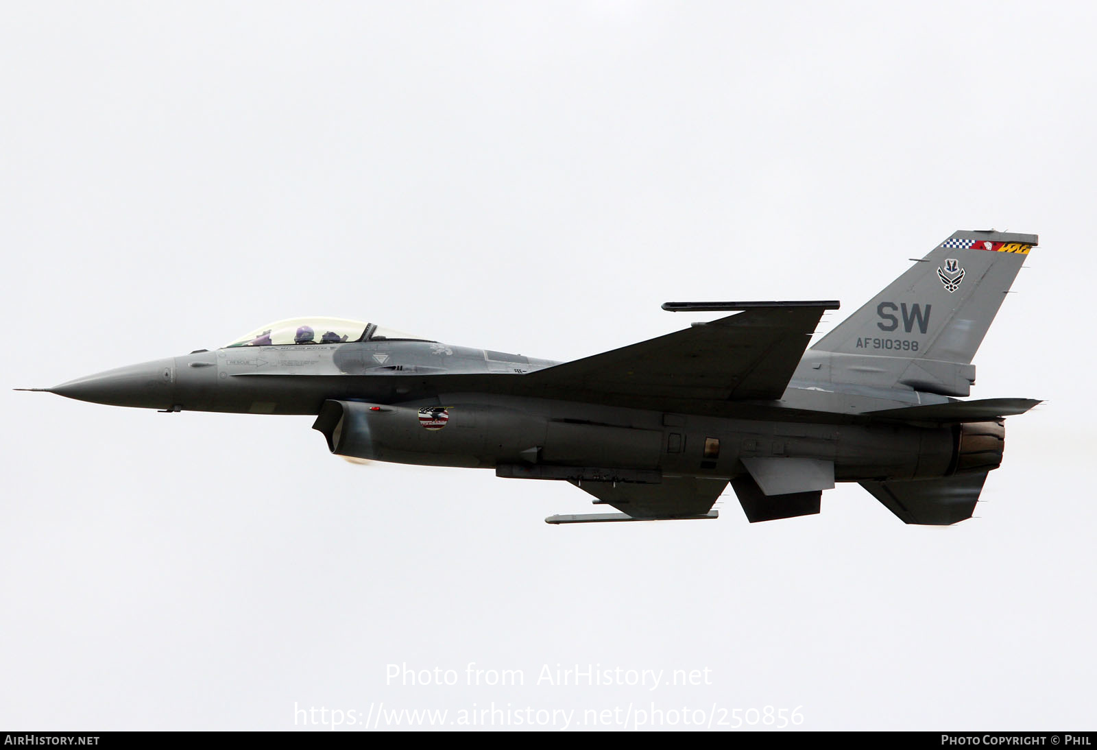 Aircraft Photo of 91-0398 / AF910398 | General Dynamics F-16CM Fighting Falcon | USA - Air Force | AirHistory.net #250856