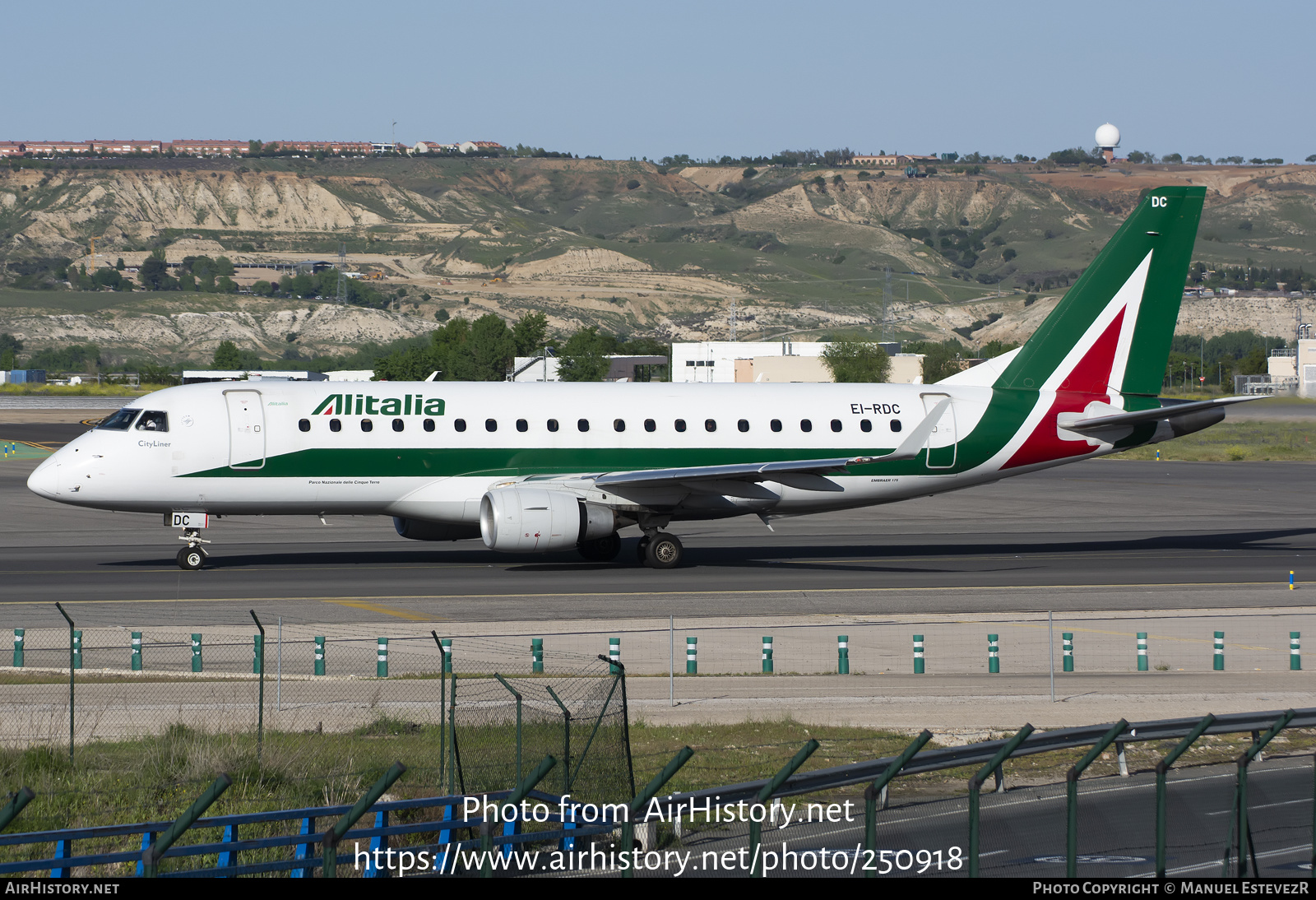 Aircraft Photo of EI-RDC | Embraer 175STD (ERJ-170-200STD) | Alitalia CityLiner | AirHistory.net #250918