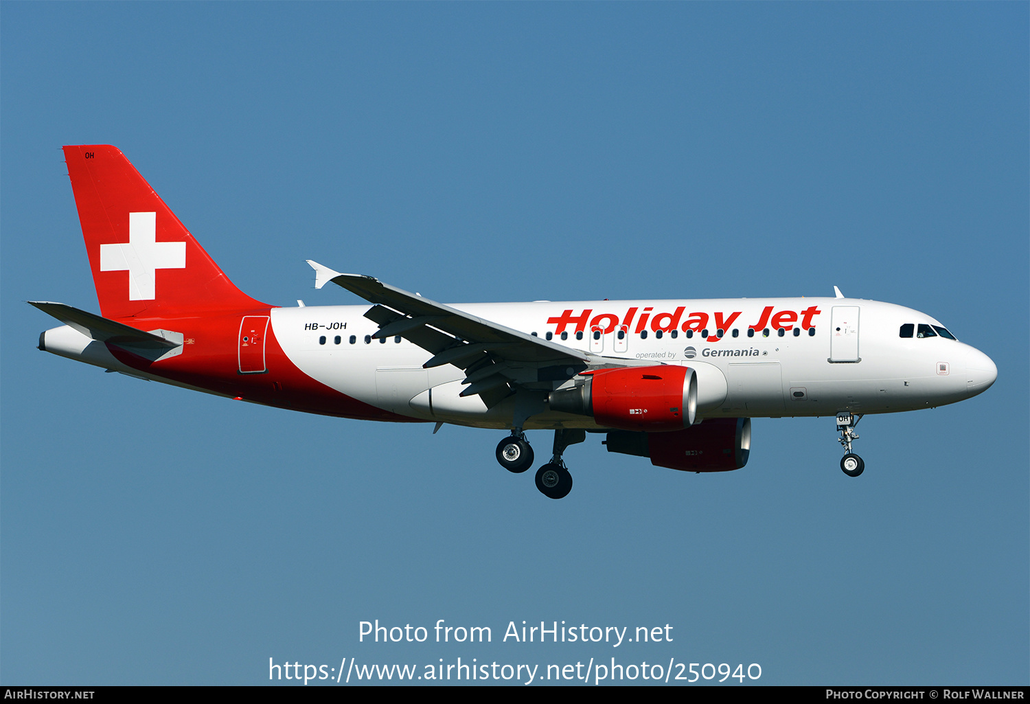 Aircraft Photo of HB-JOH | Airbus A319-112 | Holiday Jet | AirHistory.net #250940