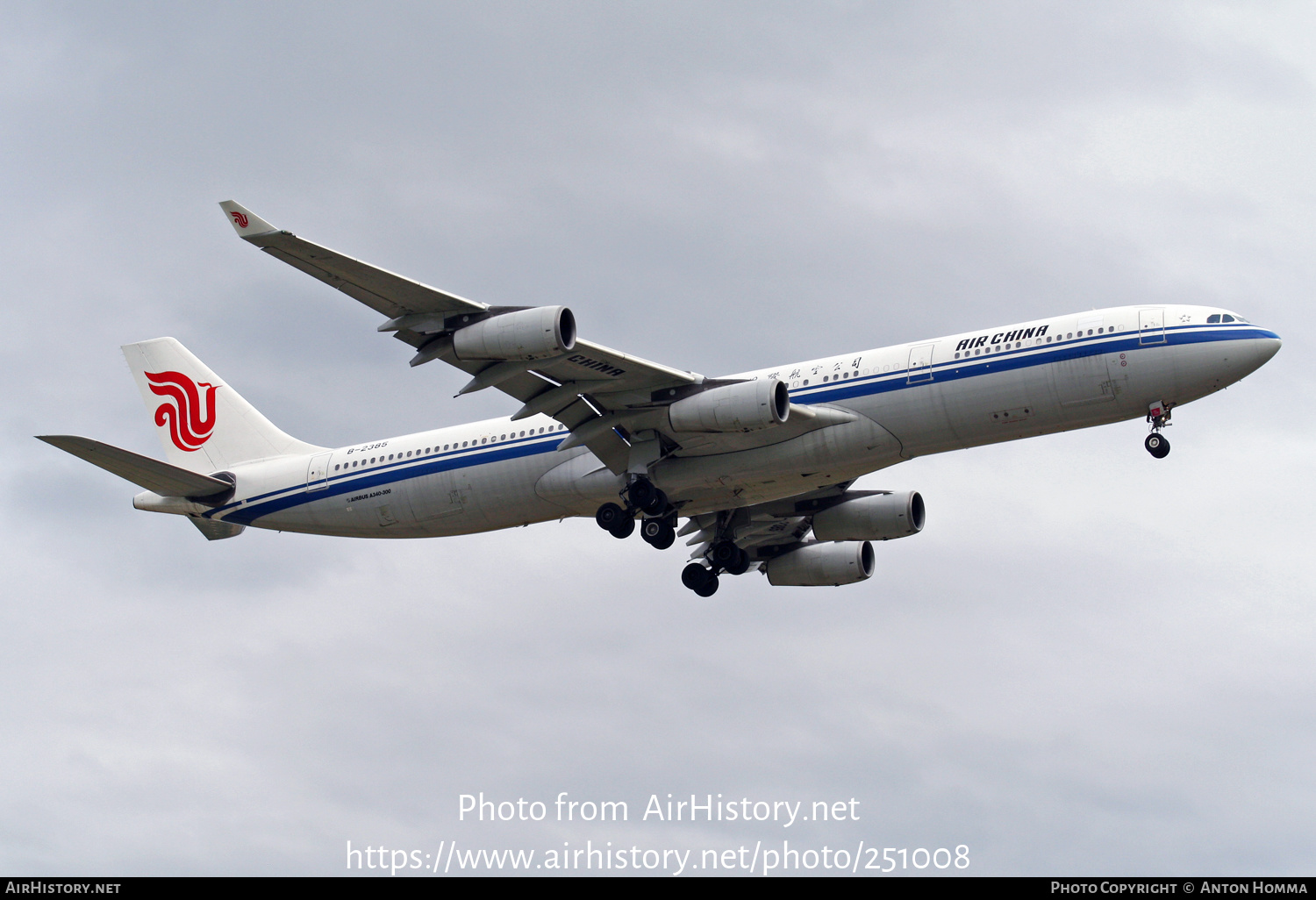 Aircraft Photo of B-2385 | Airbus A340-313X | Air China | AirHistory.net #251008