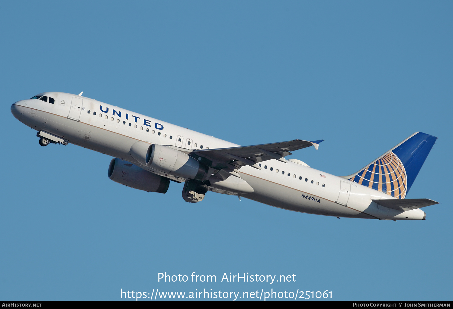 Aircraft Photo of N449UA | Airbus A320-232 | United Airlines | AirHistory.net #251061