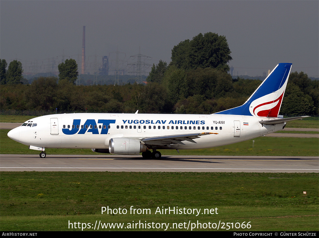 Aircraft Photo of YU-ANV | Boeing 737-3H9 | JAT Yugoslav Airlines - Jugoslovenski Aerotransport | AirHistory.net #251066