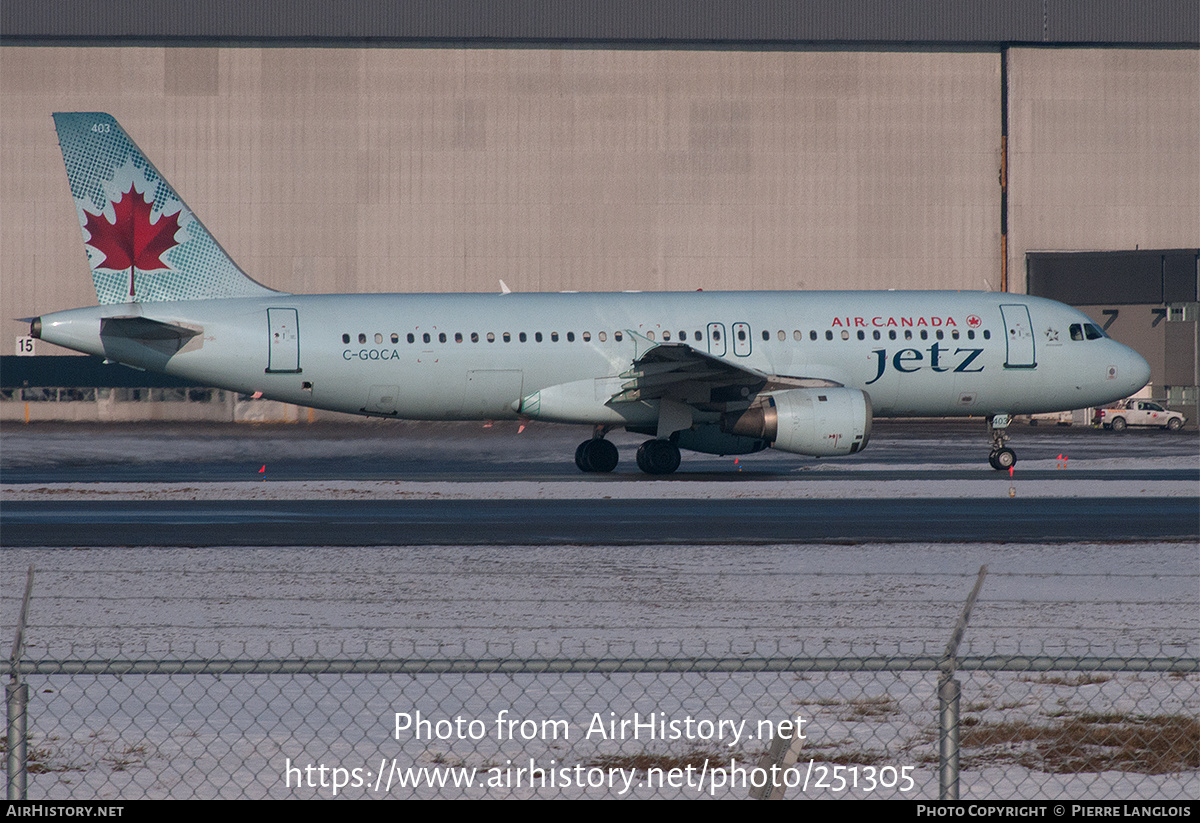 Aircraft Photo of C-GQCA | Airbus A320-211 | Air Canada Jetz | AirHistory.net #251305