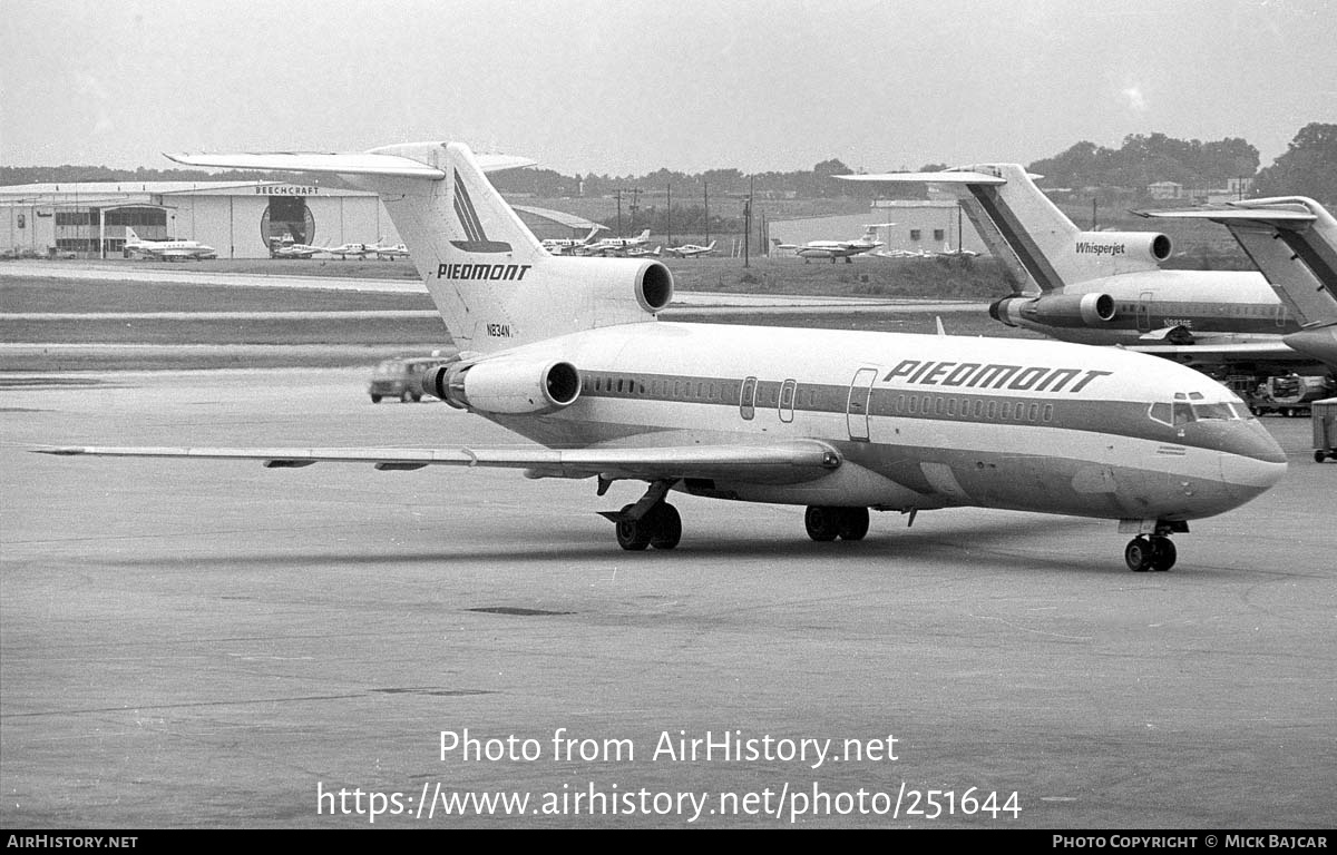 Aircraft Photo of N834N | Boeing 727-95 | Piedmont Airlines | AirHistory.net #251644