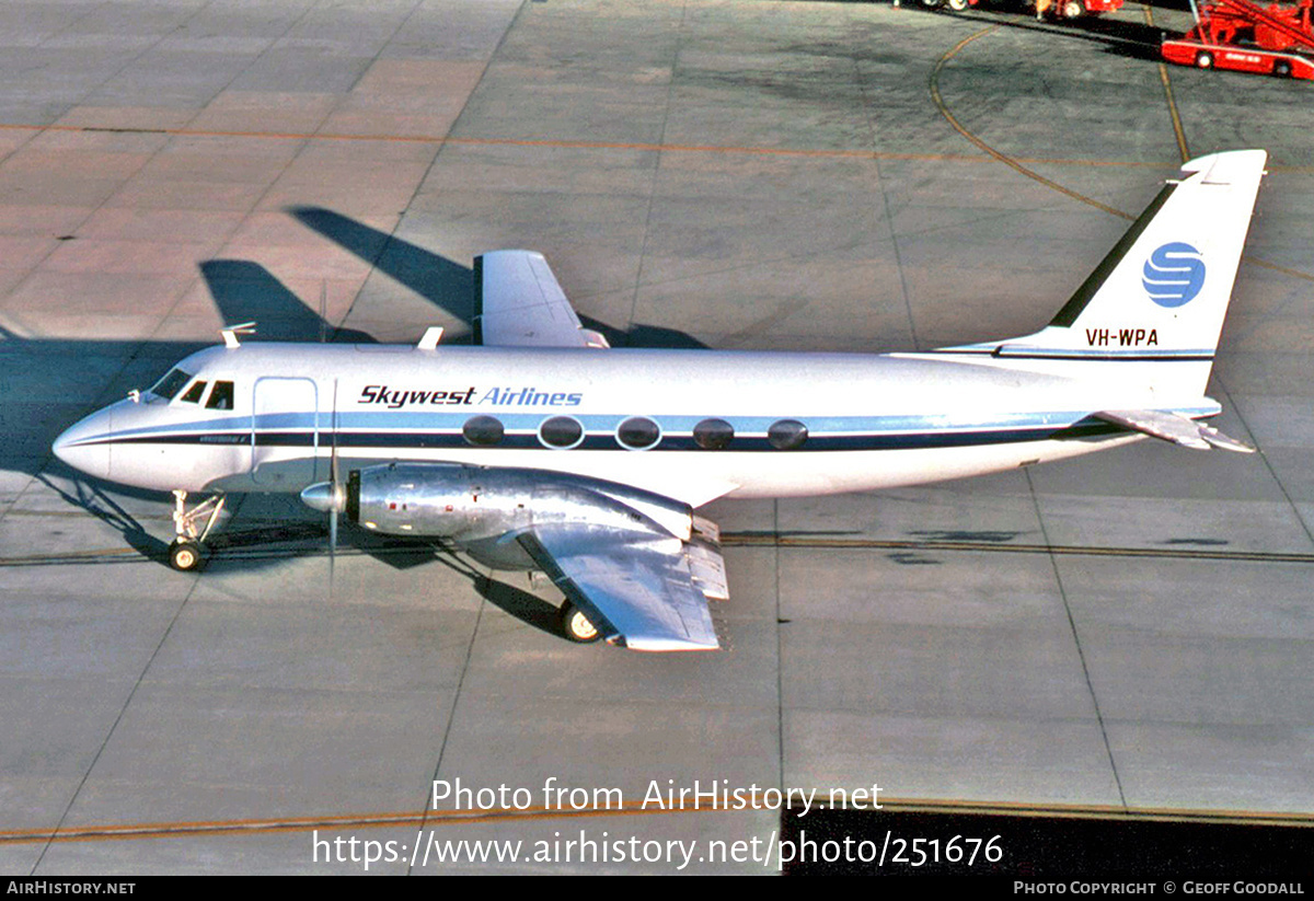 Aircraft Photo of VH-WPA | Grumman G-159 Gulfstream I | Skywest Airlines | AirHistory.net #251676