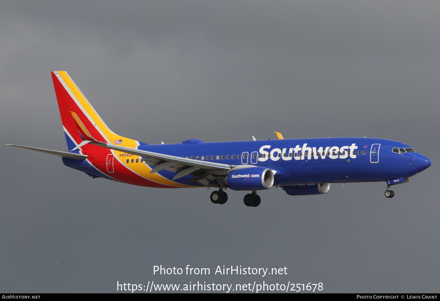 Aircraft Photo of N8542Z | Boeing 737-800 | Southwest Airlines | AirHistory.net #251678