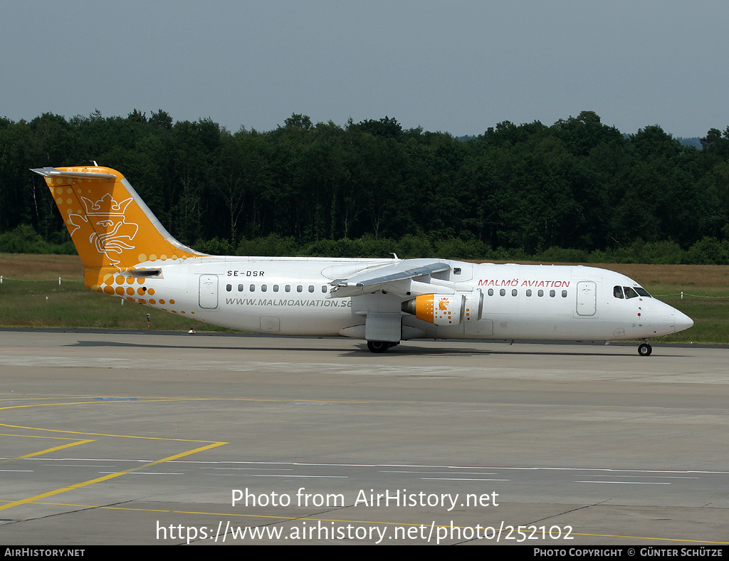 Aircraft Photo of SE-DSR | British Aerospace Avro 146-RJ100 | Malmö Aviation | AirHistory.net #252102