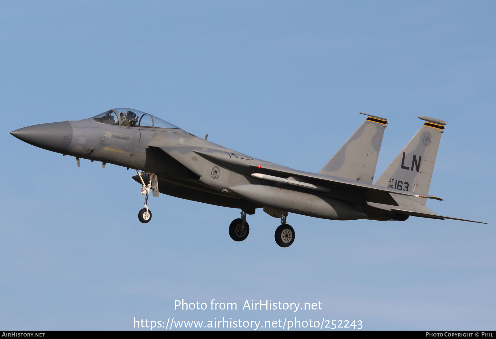 Aircraft Photo of 86-0163 / AF86-163 | McDonnell Douglas F-15C Eagle | USA - Air Force | AirHistory.net #252243