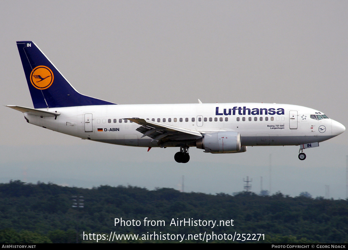 Aircraft Photo of D-ABIN | Boeing 737-530 | Lufthansa | AirHistory.net #252271