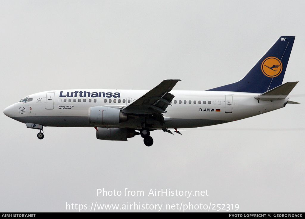 Aircraft Photo of D-ABIW | Boeing 737-530 | Lufthansa | AirHistory.net #252319