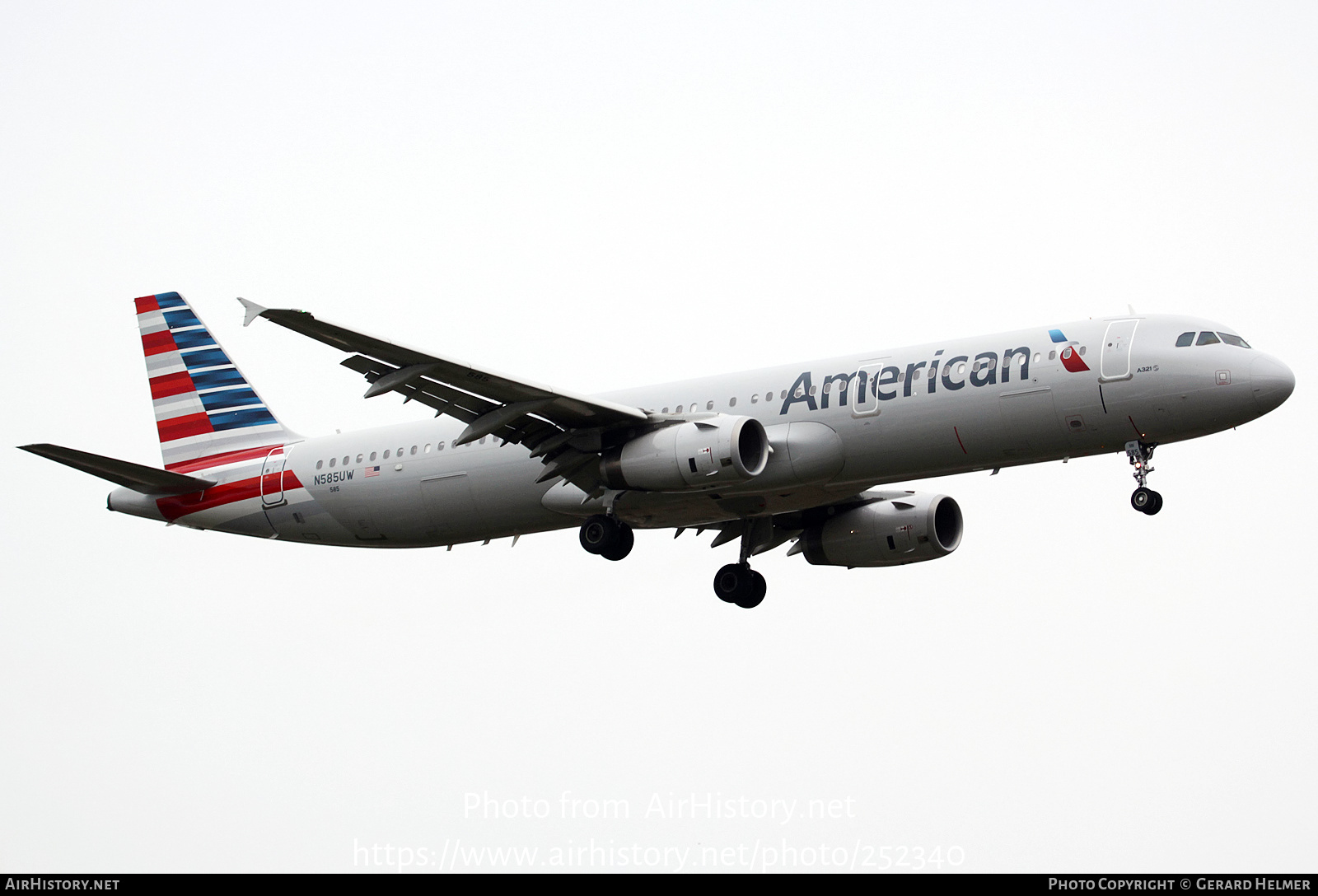 Aircraft Photo of N585UW | Airbus A321-231 | American Airlines | AirHistory.net #252340