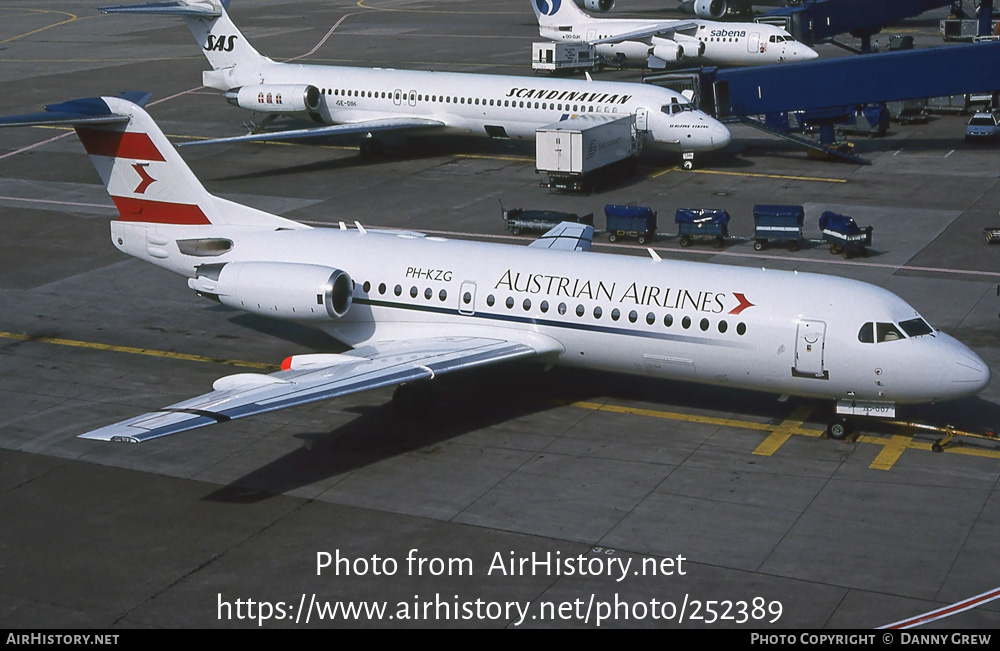 Aircraft Photo of PH-KZG | Fokker 70 (F28-0070) | Austrian Airlines | AirHistory.net #252389