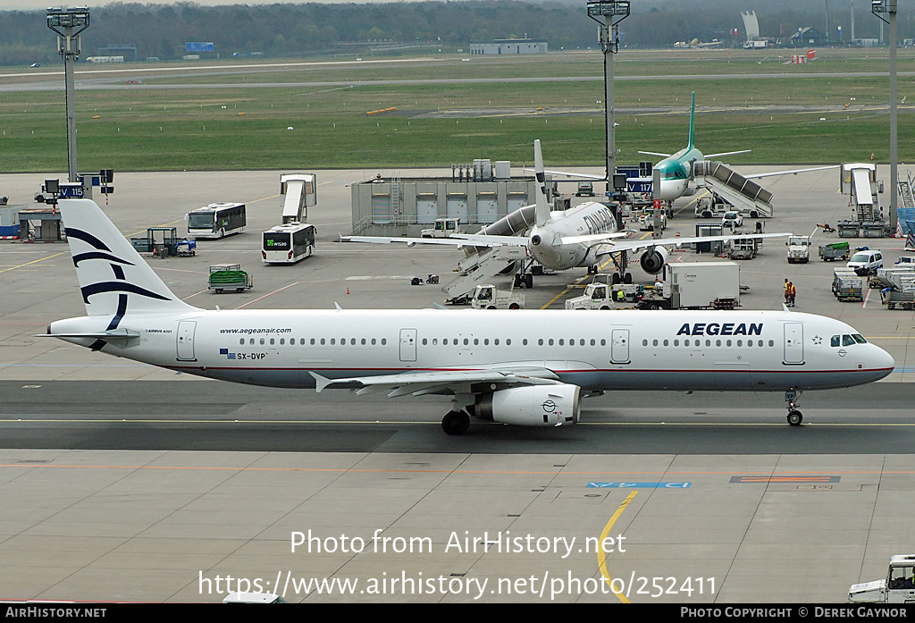 Aircraft Photo of SX-DVP | Airbus A321-232 | Aegean Airlines | AirHistory.net #252411