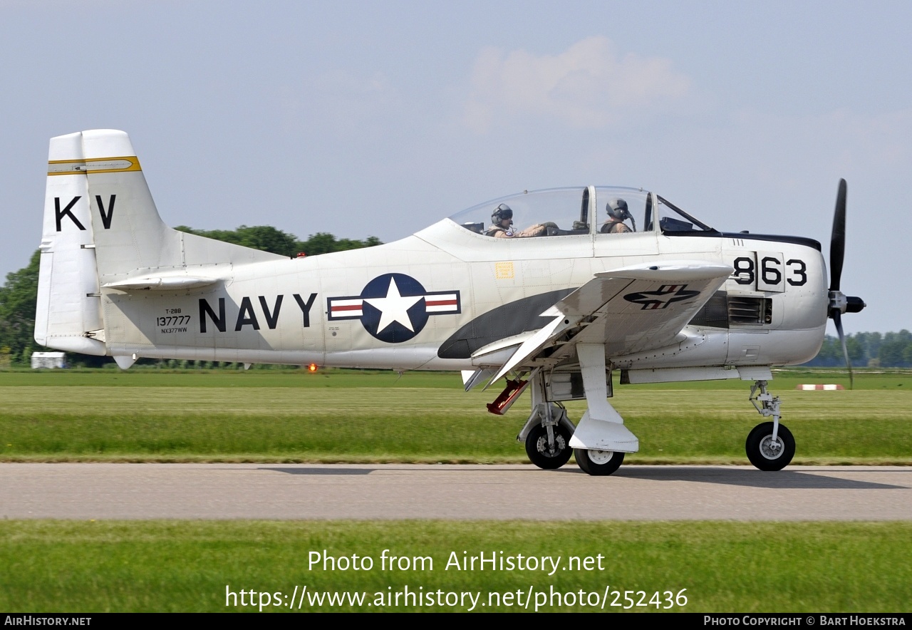 Aircraft Photo of N377WW / NX377WW / 137777 | North American T-28B Trojan | USA - Navy | AirHistory.net #252436