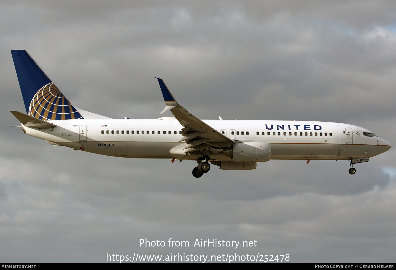 Aircraft Photo of N78509 | Boeing 737-824 | United Airlines | AirHistory.net #252478