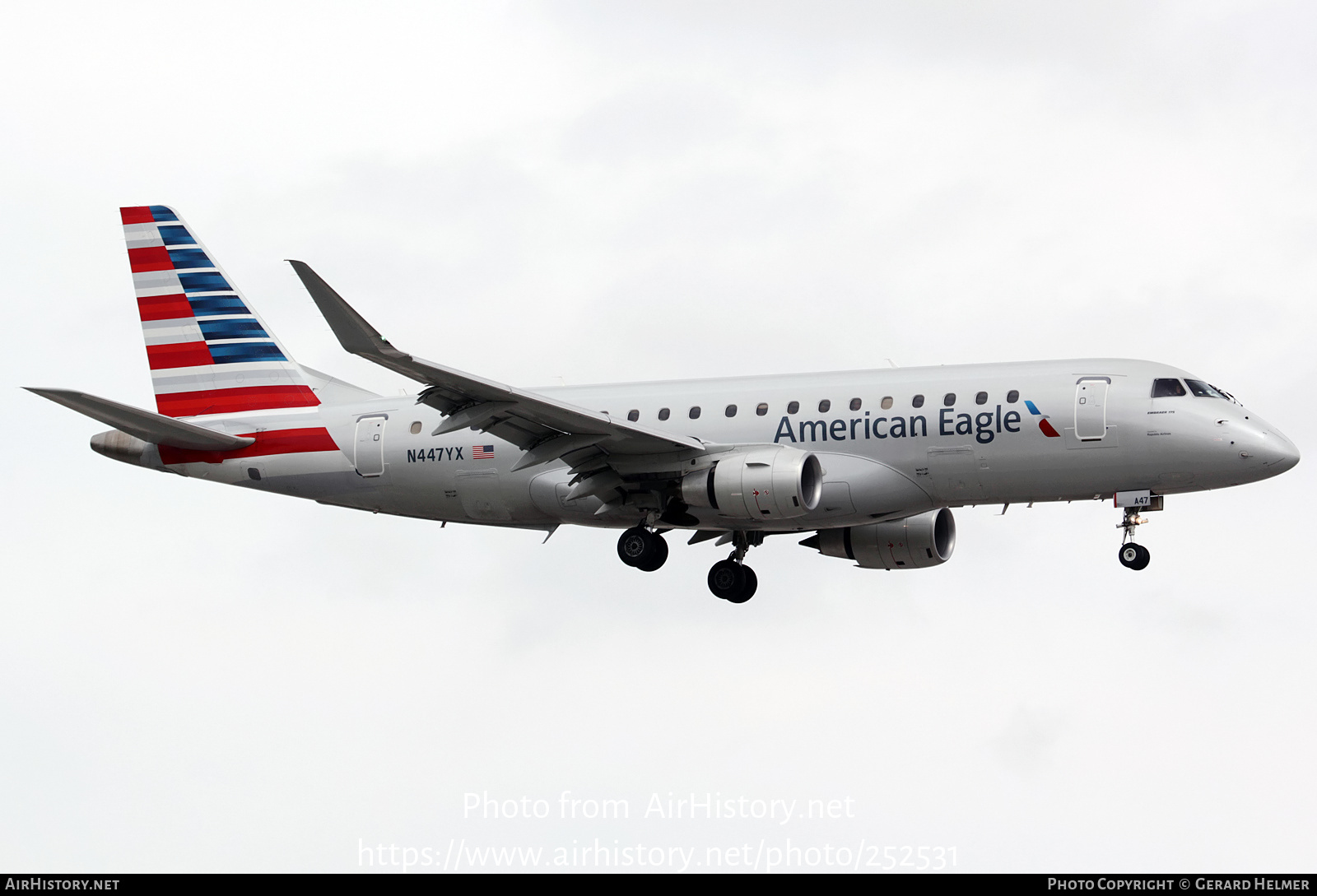 Aircraft Photo of N447YX | Embraer 175LR (ERJ-170-200LR) | American Eagle | AirHistory.net #252531