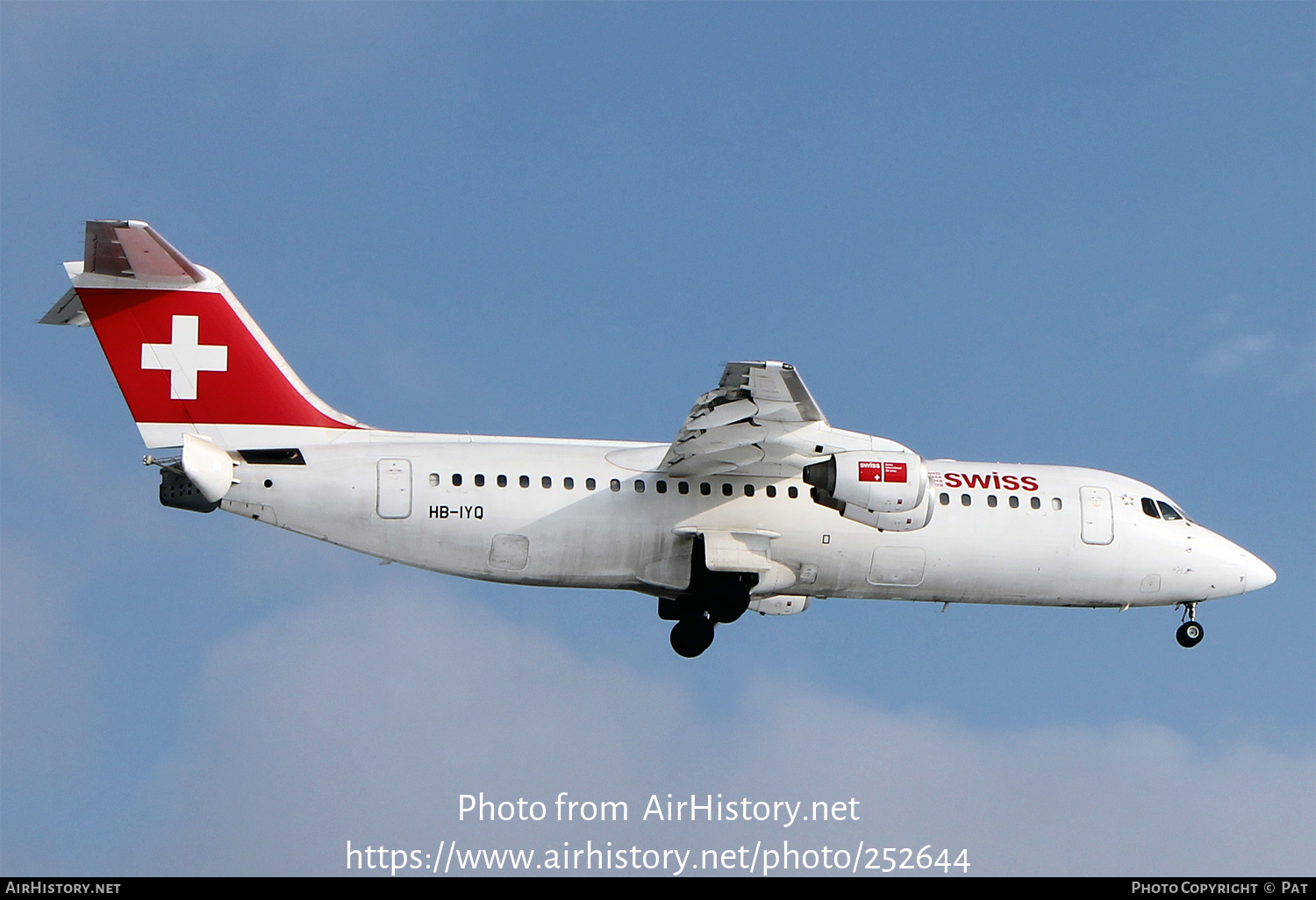 Aircraft Photo of HB-IYQ | BAE Systems Avro 146-RJ100 | Swiss International Air Lines | AirHistory.net #252644