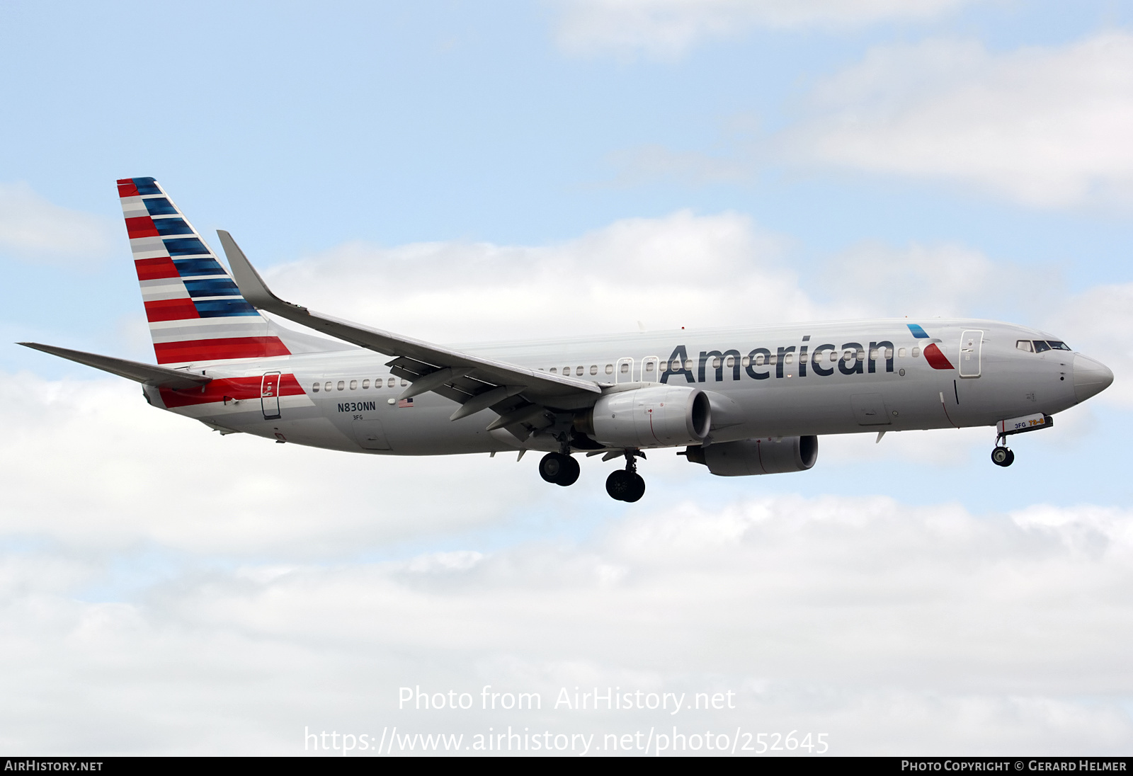 Aircraft Photo of N830NN | Boeing 737-823 | American Airlines | AirHistory.net #252645