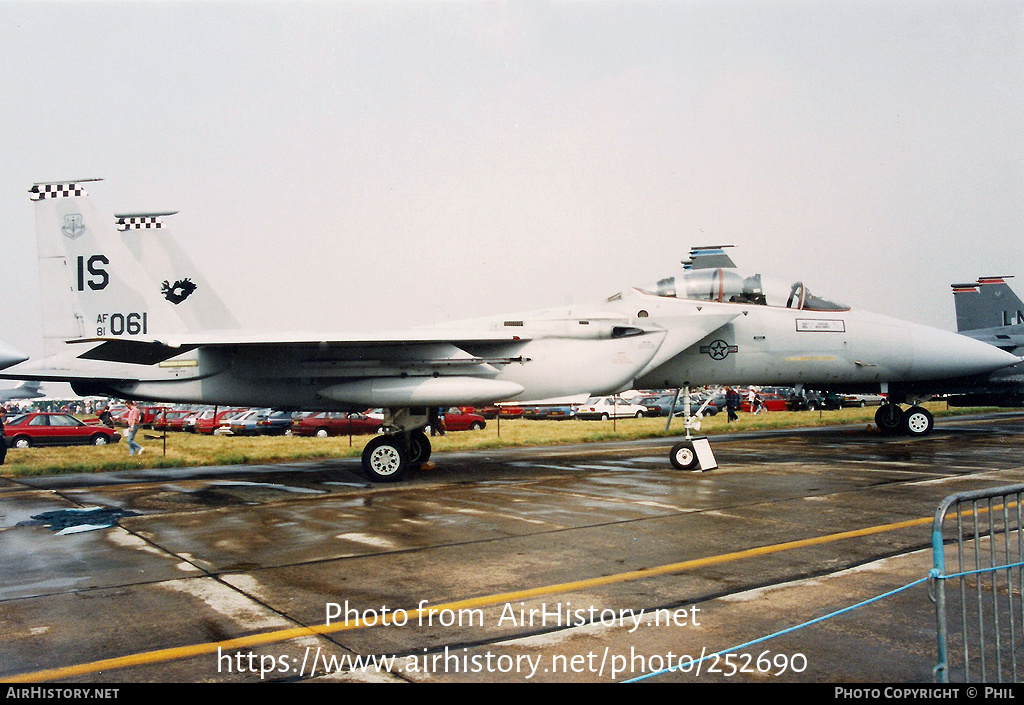 Aircraft Photo of 81-0061 / AF81-061 | McDonnell Douglas F-15D Eagle | USA - Air Force | AirHistory.net #252690