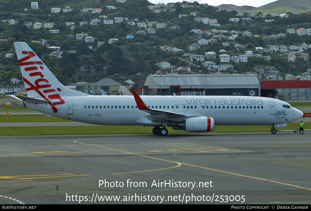 Aircraft Photo of ZK-PBJ | Boeing 737-8FE | Virgin Australia Airlines | AirHistory.net #253005