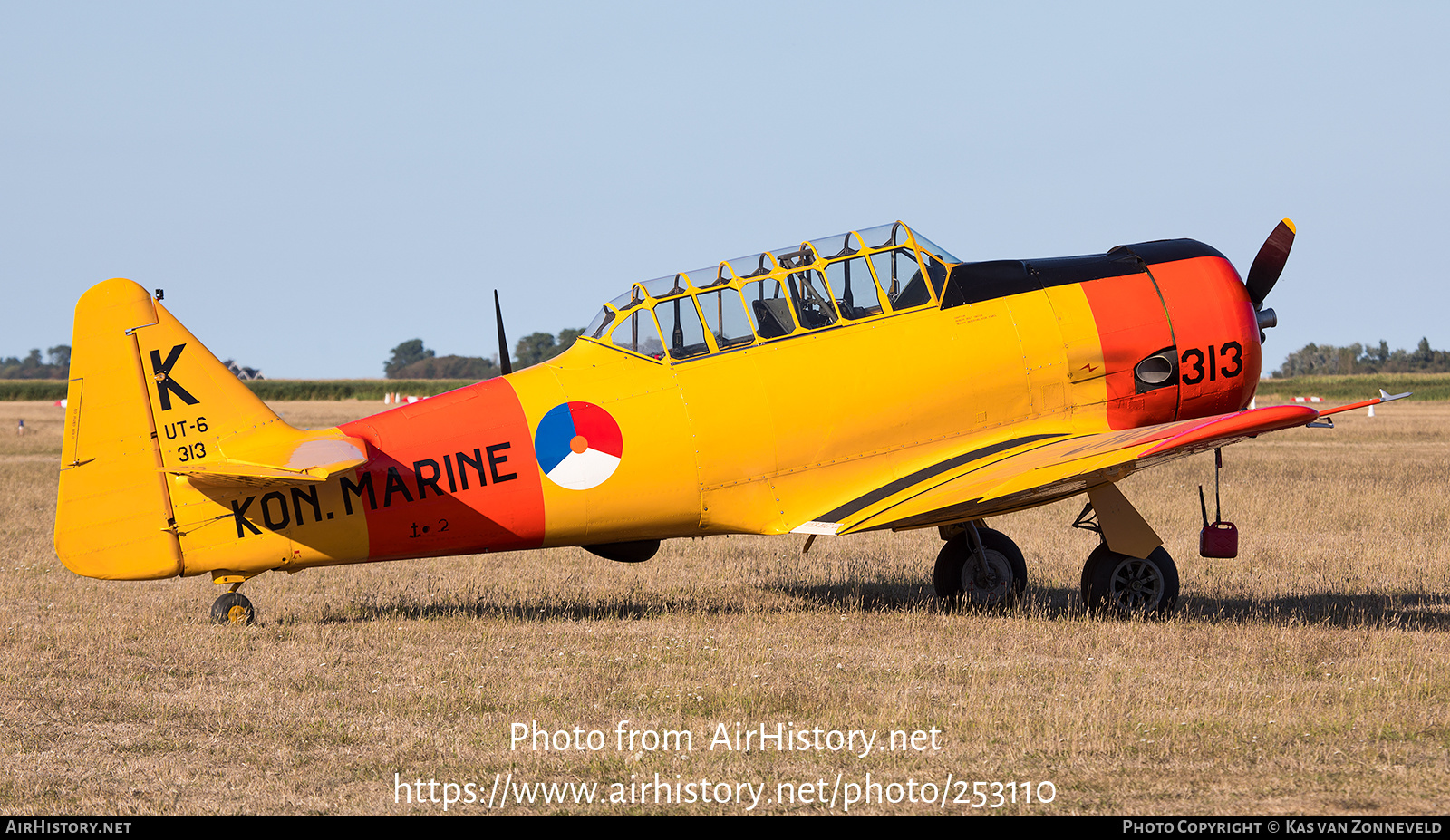 Aircraft Photo of PH-TXN / 313 | North American AT-6A Texan | Netherlands - Navy | AirHistory.net #253110