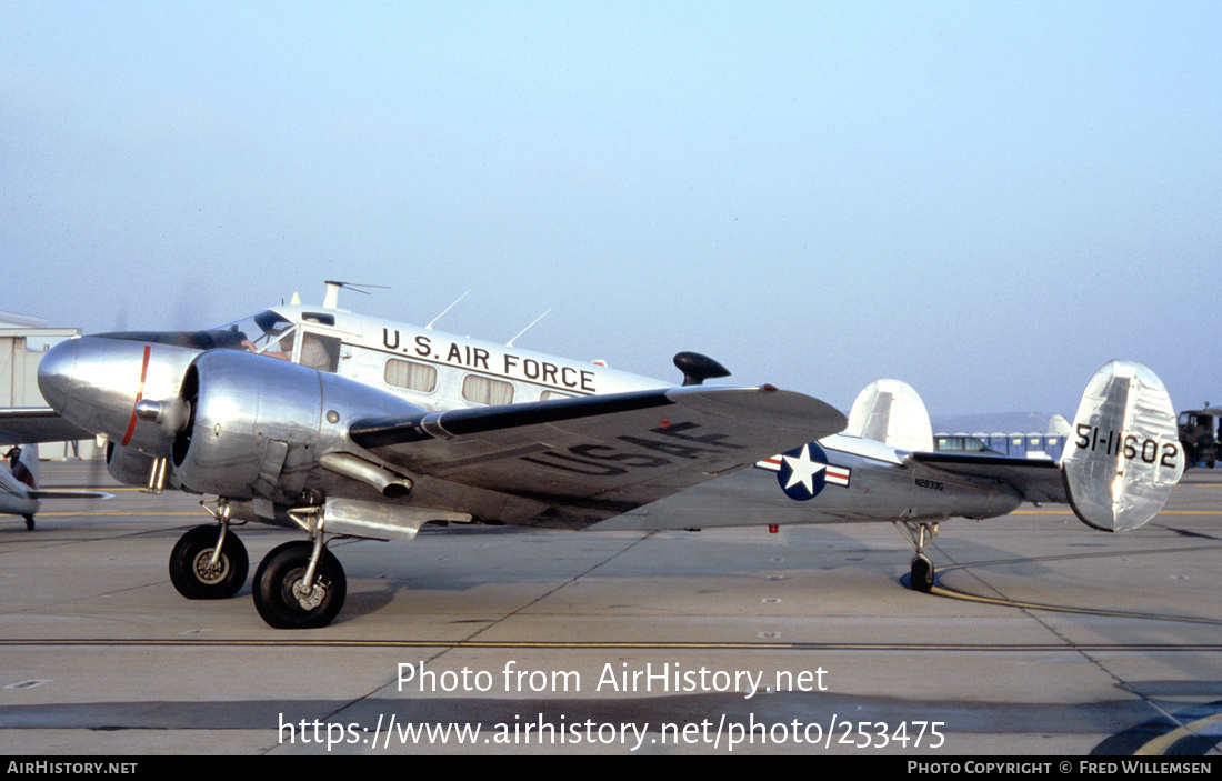 Aircraft Photo of N2833G / 51-11602 | Beech C-45H Expeditor | USA - Air Force | AirHistory.net #253475